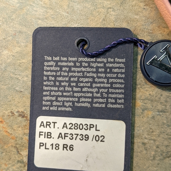 Anderson's Pink Skinny Italian Leather Belt - Picture 3 of 3